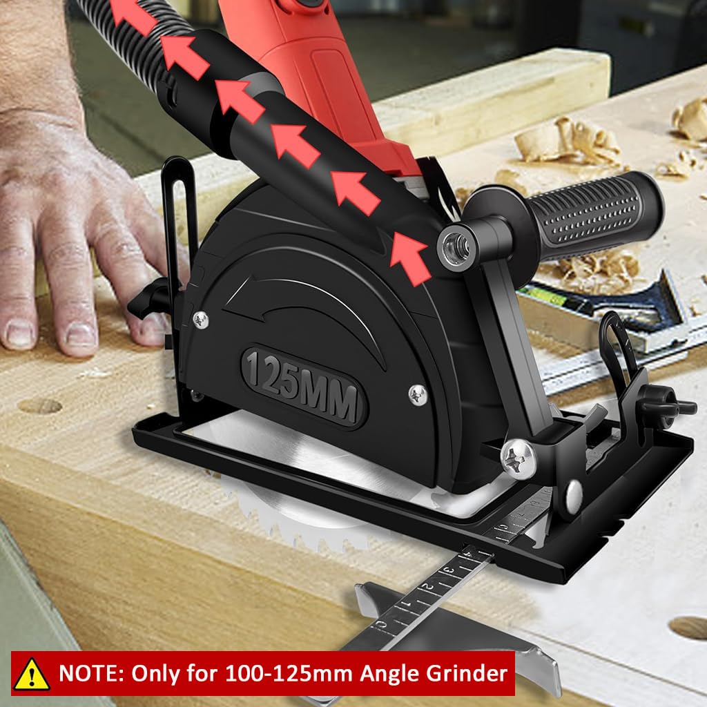 Serplex Angle Grinder Cutting Bracket for 100–125mm Tools with 0–40mm Depth Adjustment | Precision Scale and Auxiliary Handle