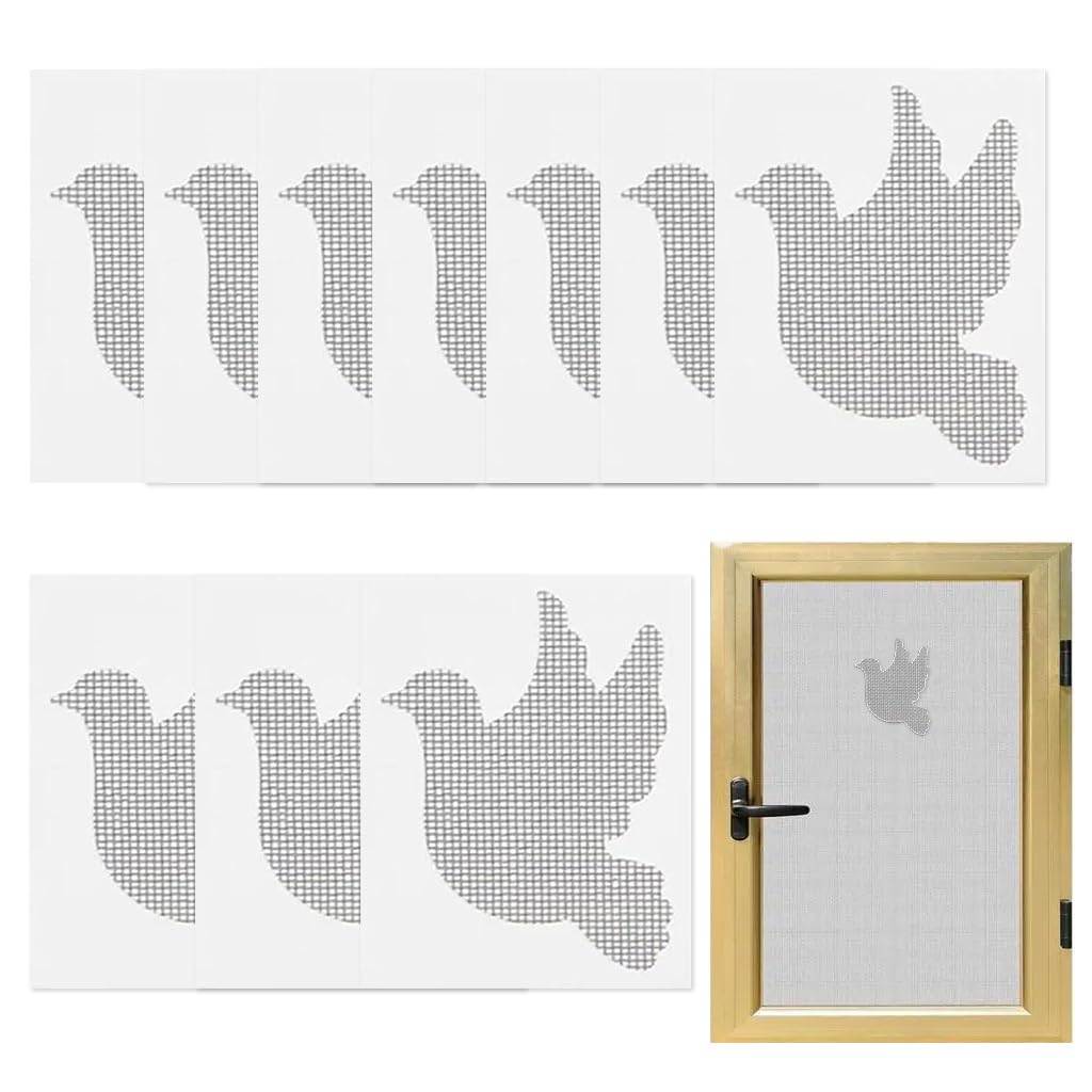 HASTHIP® 10Pcs Door Window Screen Repair Patches Self Adhesive Mesh Screen Repair Patches Creative Dove Shape Self Adhesive Window Screen Repair Patches