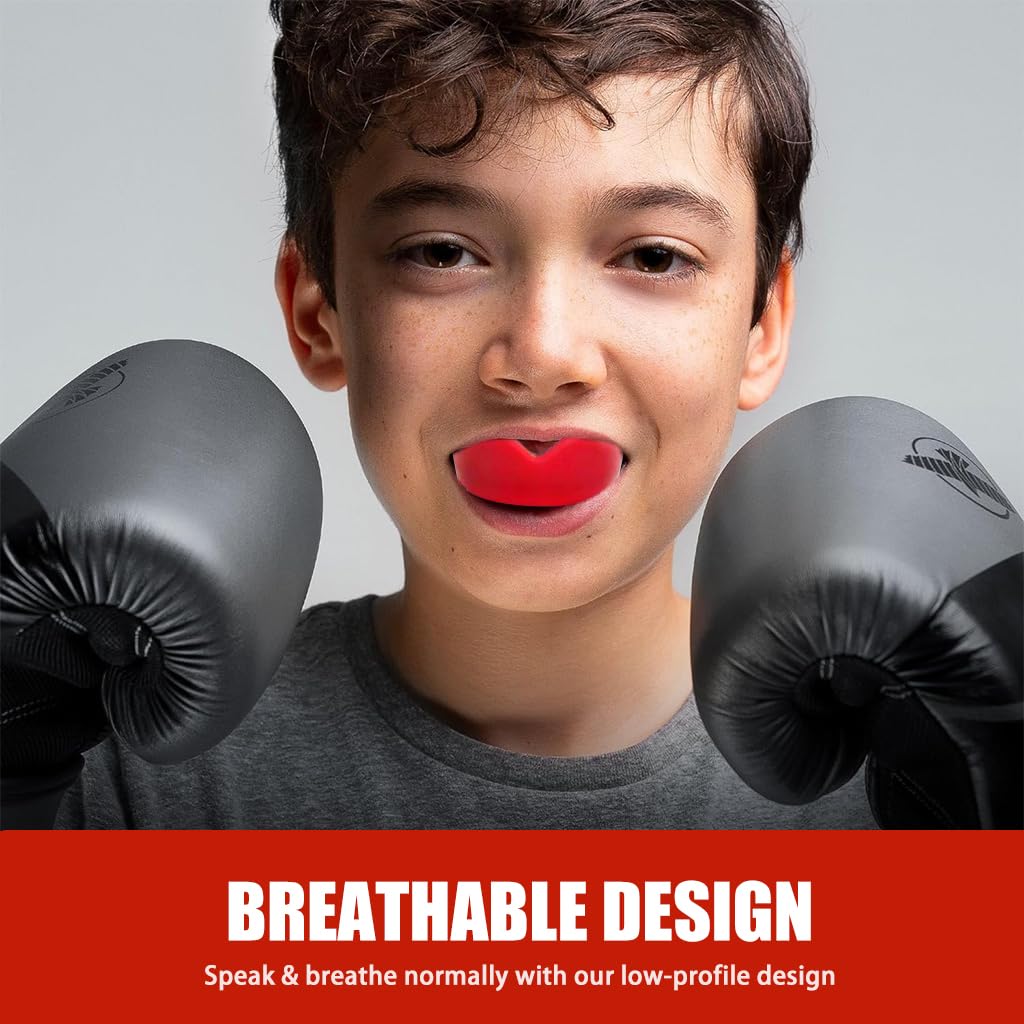 Proberos Sports Mouth Guard for Boxing Football MMA with High Density EVA Cushion 3PCS