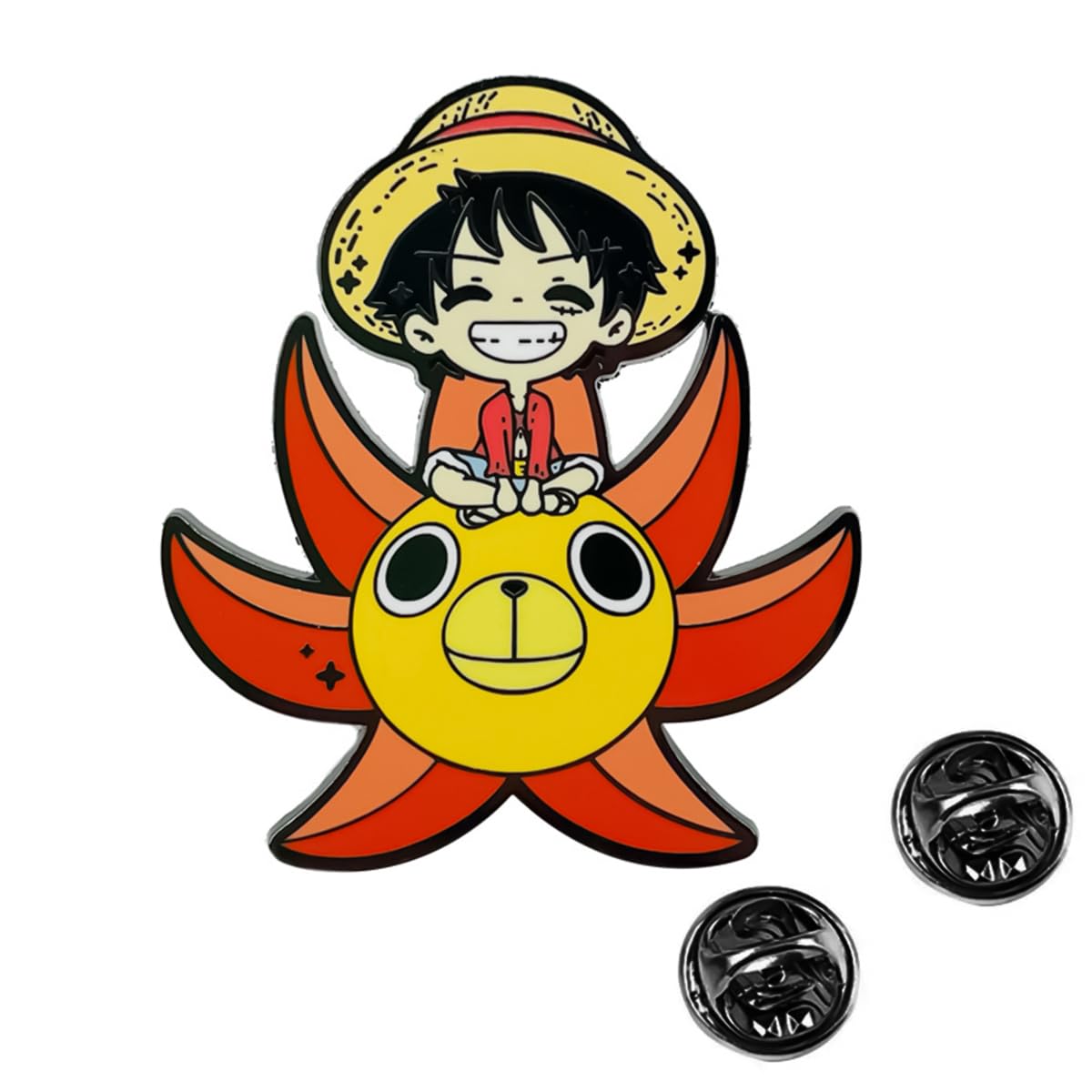 PATPAT® Monkey D Luffy Brooch Pin Enamel Cartoon Luffy Brooch Pin for Hat Backpack Charms Badge Toy Gift Brooch Pin for Kids