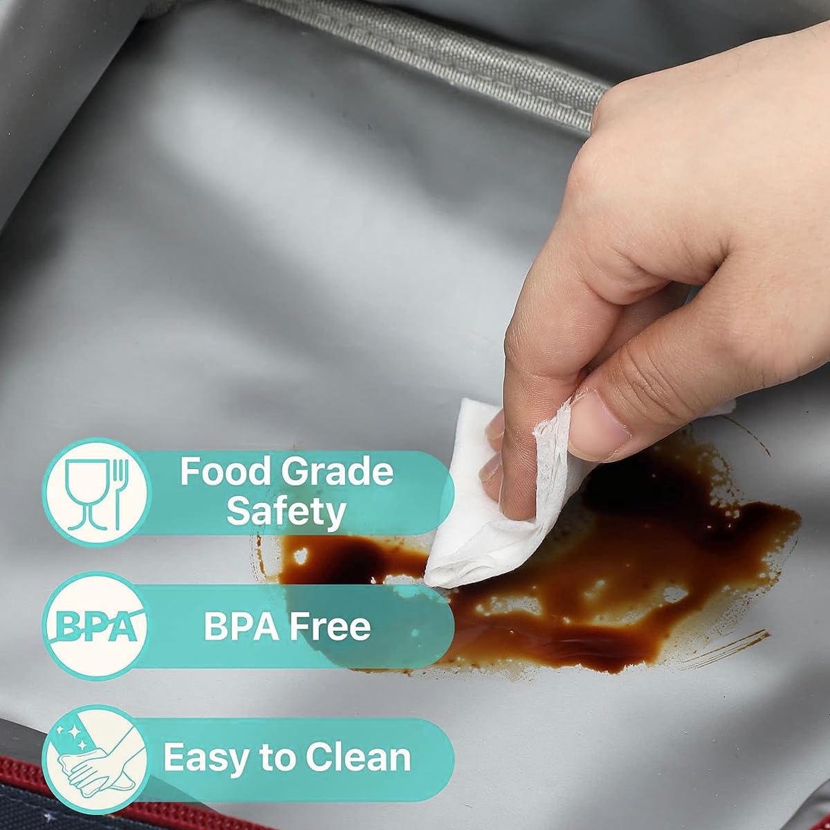 Venzina Lunch Box for Kids with 25×10×22cm Capacity and Detachable Shoulder Strap | Insulated Oxford Thermal Bag