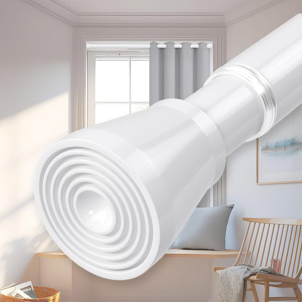 HASTHIP Retractable Curtain Rod for Windows and Showers featuring Anti Slip Pad | Adjustable 28.7–43 in Metal Tension Rod