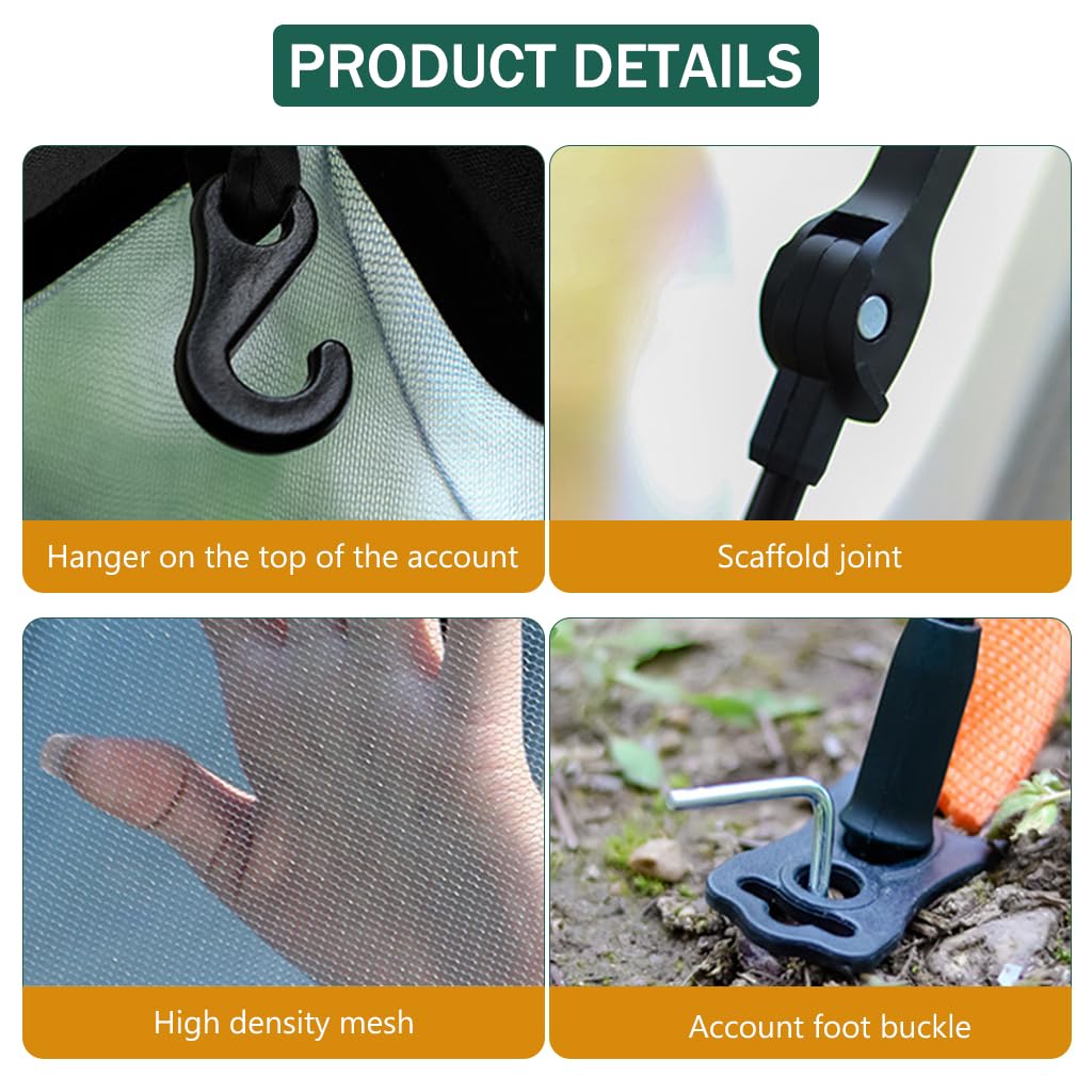 Optifit Camping Tent for Outdoor Adventures with Dual Doors and 96x80.7x51 Size | Emerald Green