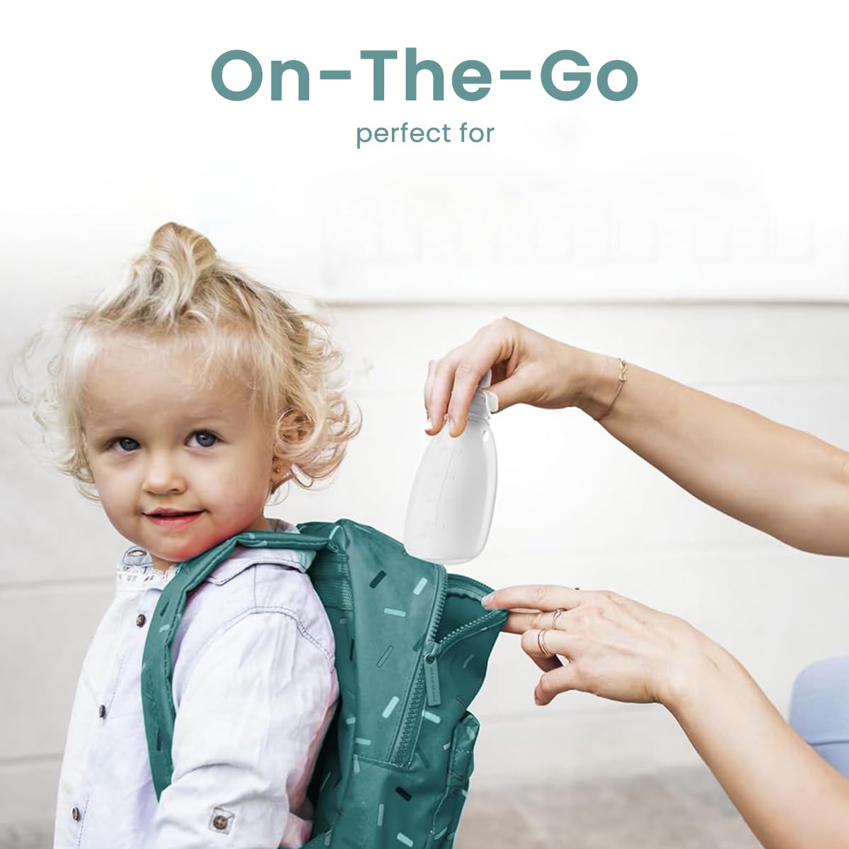 SNOWIE SOFT Baby Food Feeder Pouch 120ml with Detachable Straw Tip & Soft Silicone for Infants