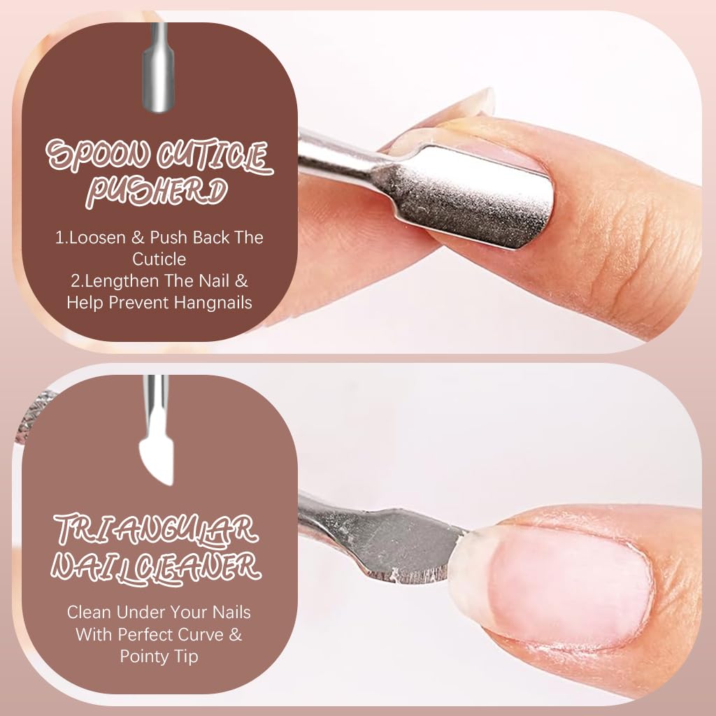 MAYCREATE Nail Polish Remover Foil Wraps 200pcs with Acetone Pads & Cuticle Pusher Kit