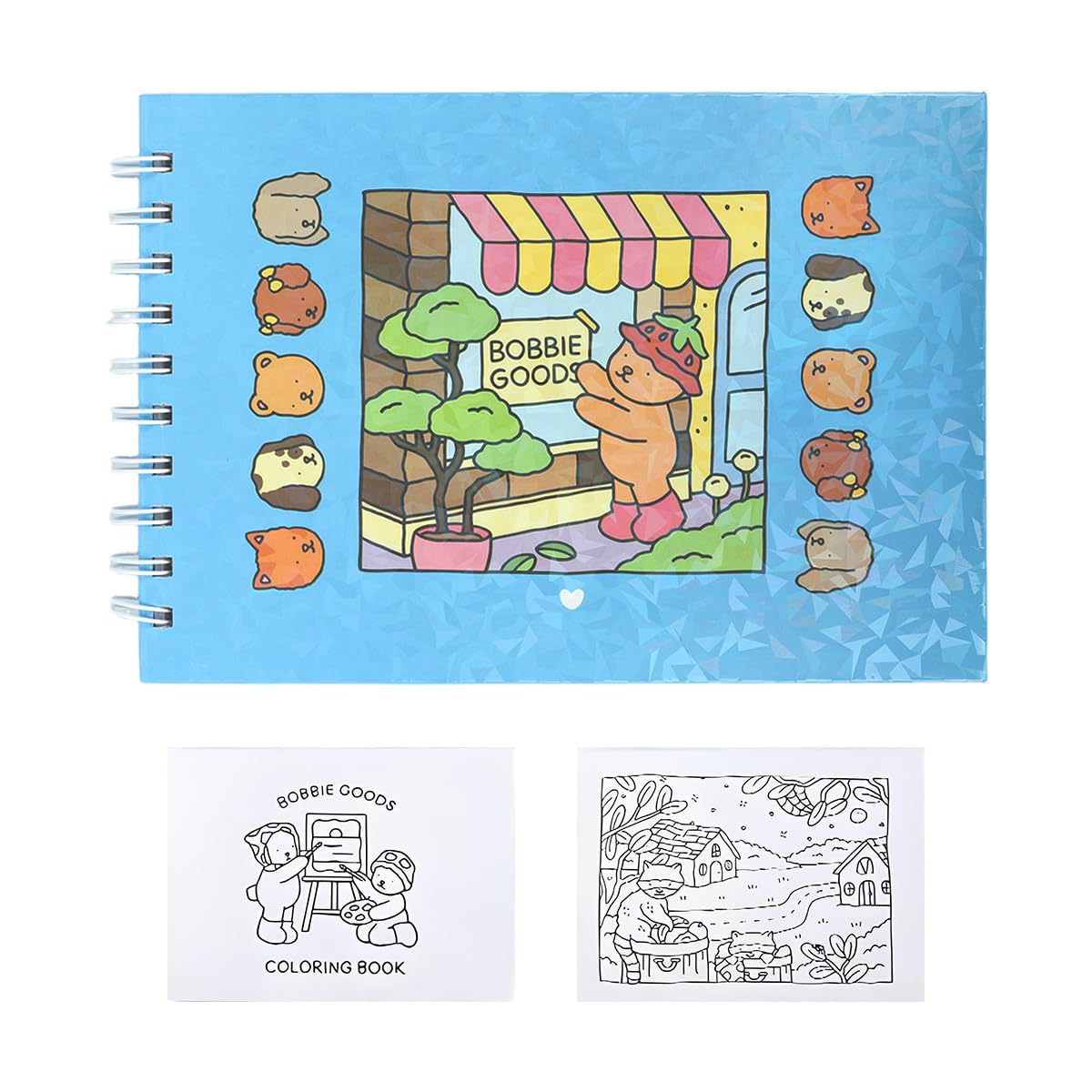 PATPAT Coloring Book for Stress Relief with 48 Sheets and Spiral Bound Hard Cover | 8.5x11 for Kids and Adults