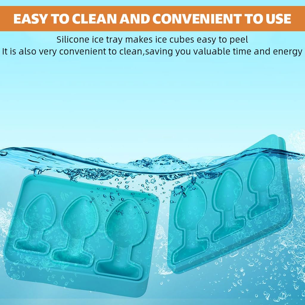 Supvox Ice Cube Tray for Whiskey and Cocktails with 3 Chambers featuring Raindrop Mold | Food Grade Silicone