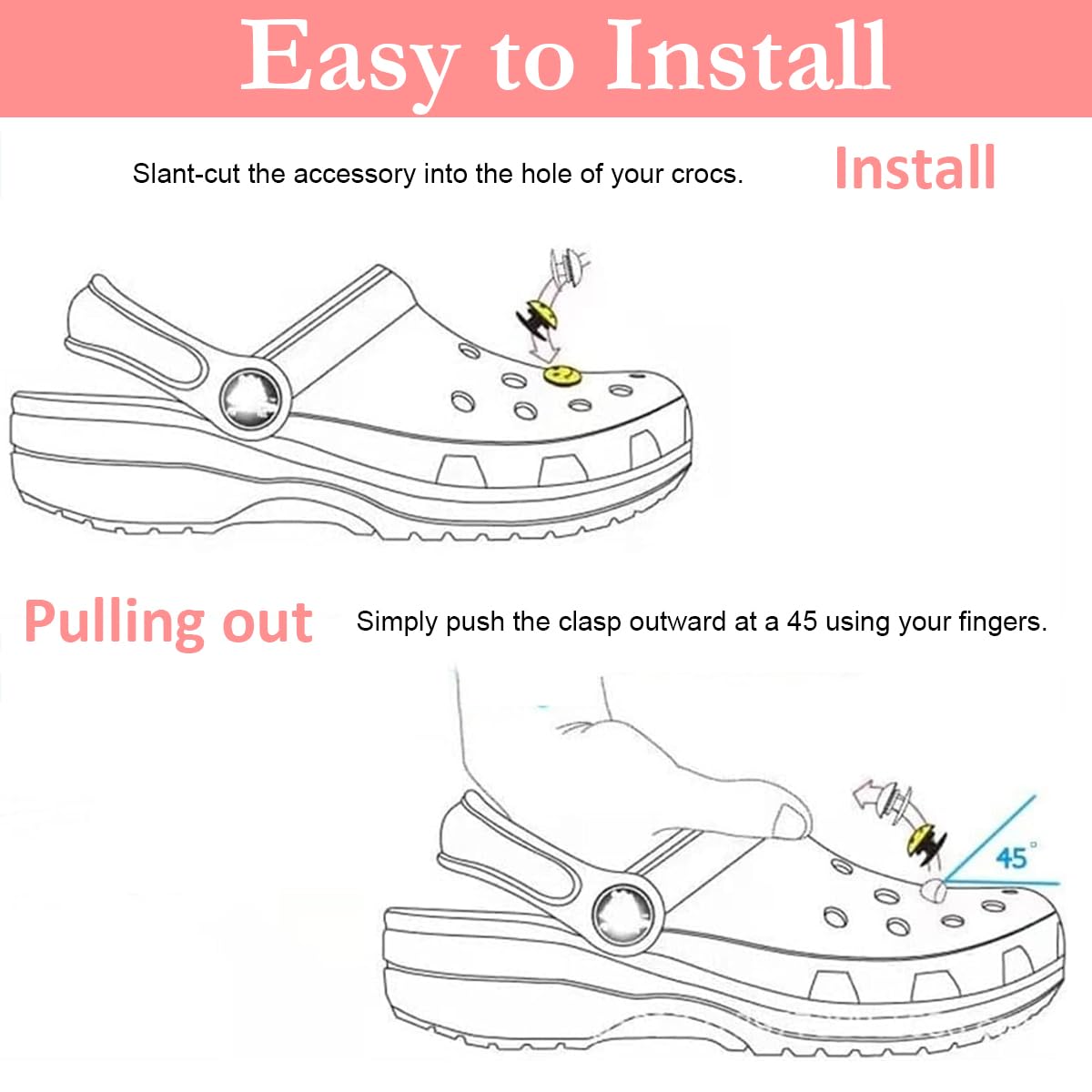 MAYCREATE Shoe Charms for Sandals featuring 70PCS Cartoon Designs | Fun Clog Accessories