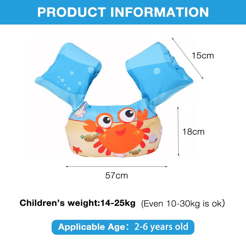 Proberos® Swimming Jacket Kid Life Vest Child Cute Swim Vest for Swiming Training, Infant Safety Swim Aid for Toddler Boys & Girl Uner 30kg