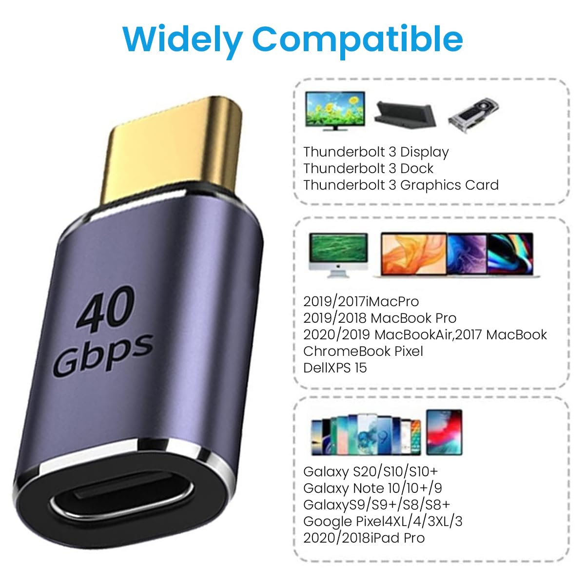 Verilux USB C Adapter for MacBook and Phone with 100W Fast Charging & 8K@60Hz Output | Aluminum Alloy Compact Design