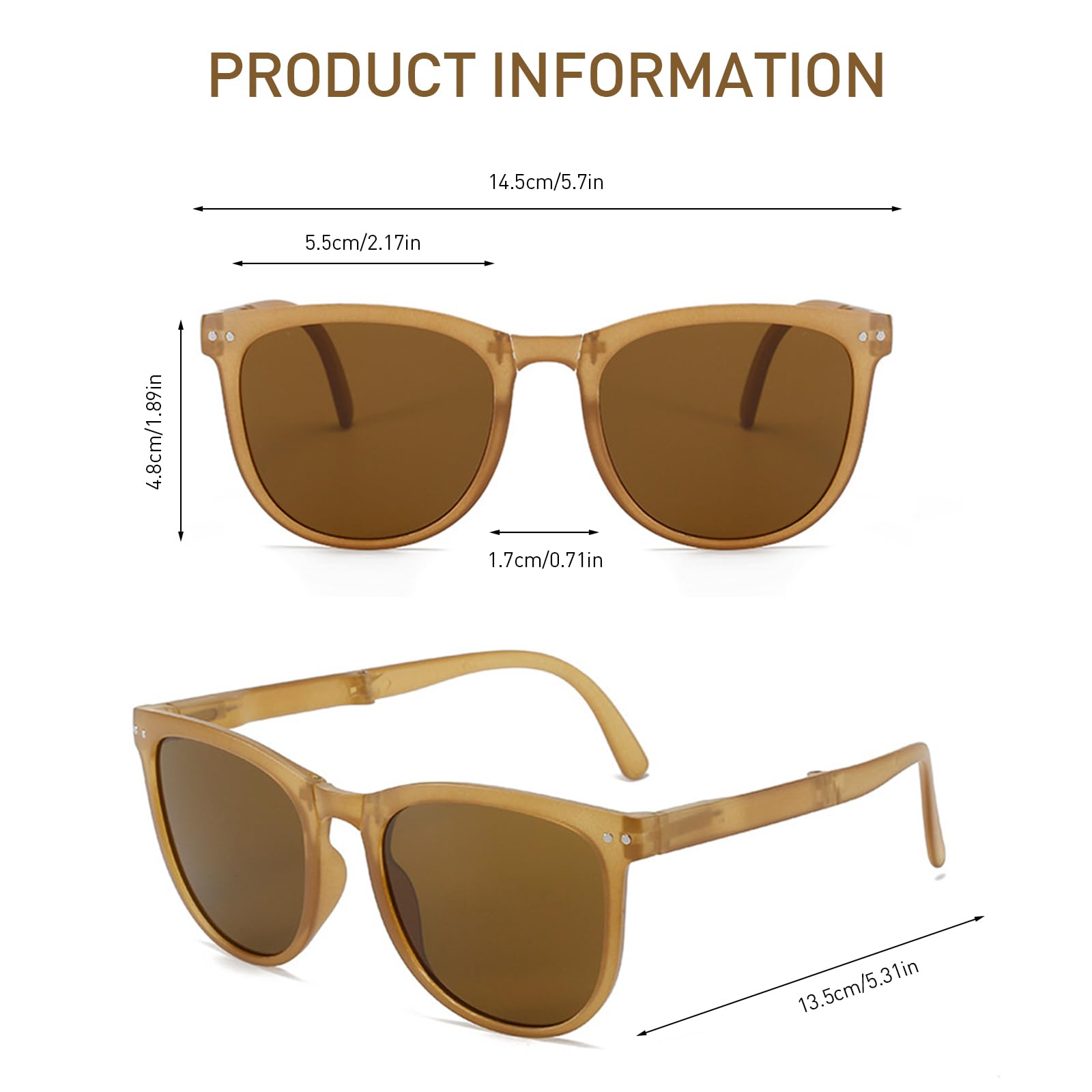 GUSTAVE Womens Foldable Sunglasses for Driving and Beach with UV Protection | Lightweight Frame