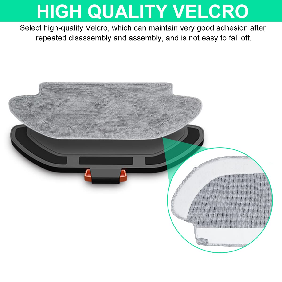 Verilux® Accessories Compatible with Mi Robot Vacuum-Mop P - Wet Mop Rag & Dry&Wet Mop Rag, 2 Pcs Mop Cloth Pads Replacement Parts Acccessory for MIJIA STYJ02YM