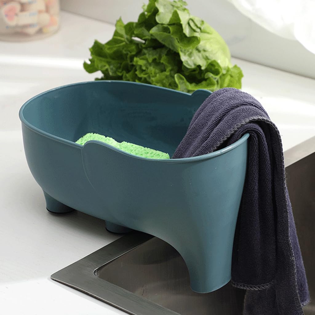 HASTHIP Vegetables Washing Basket for Fruits and Pasta with Elephant Legs Support | Blue PP Kitchen Strainer