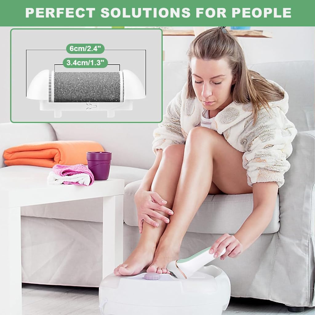 MAYCREATE Callus Remover for Foot Care with 3 Grinding Heads and LED Display | Rechargeable Pedicure Tool