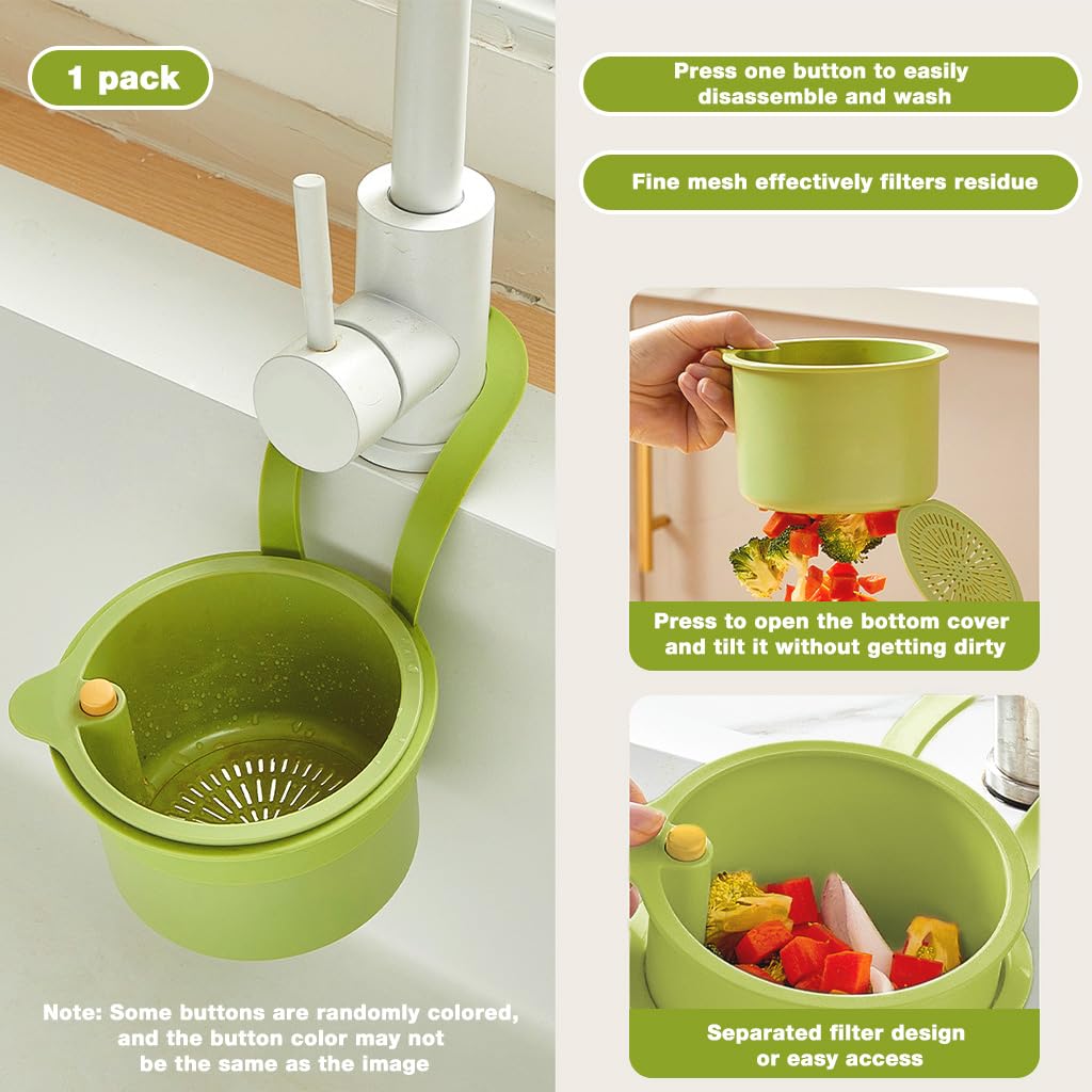 Supvox Kitchen Sink Drain Basket for Food Waste Filtration with Double Layer Strainer | Easy to Clean