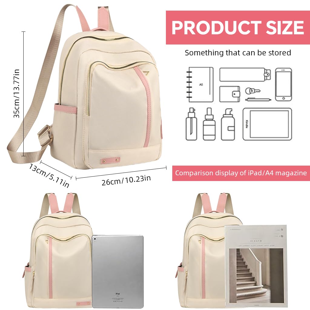 Zibuyu Travel School Bag for Girls with Multiple Compartments 26x13x35cm Oxford Backpack