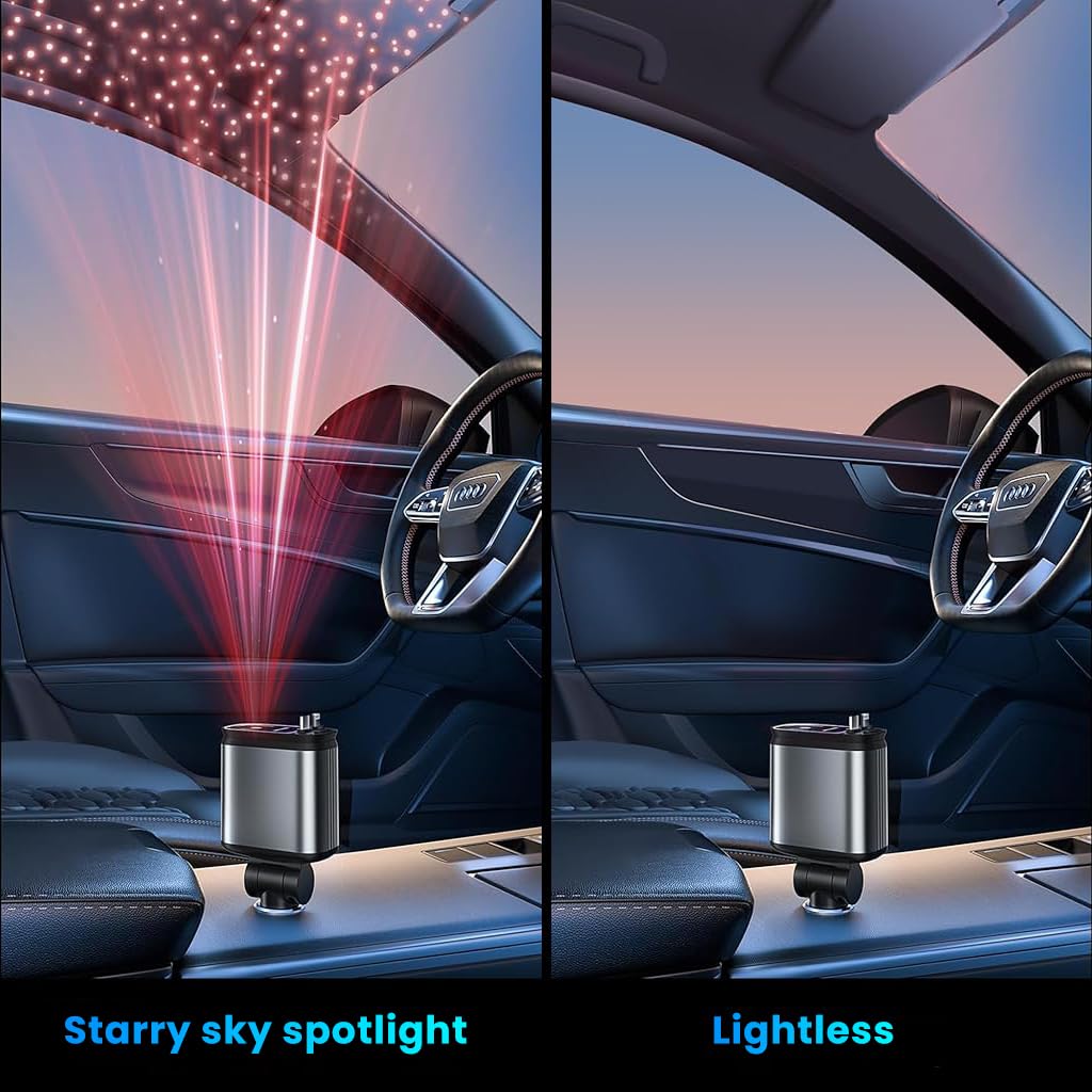 STHIRA Car Charger 120W for 12V and 24V Vehicles with 2 Retractable 80cm Cables & Dual USB Ports | 180° Flexible Joint and Mini RGB Light