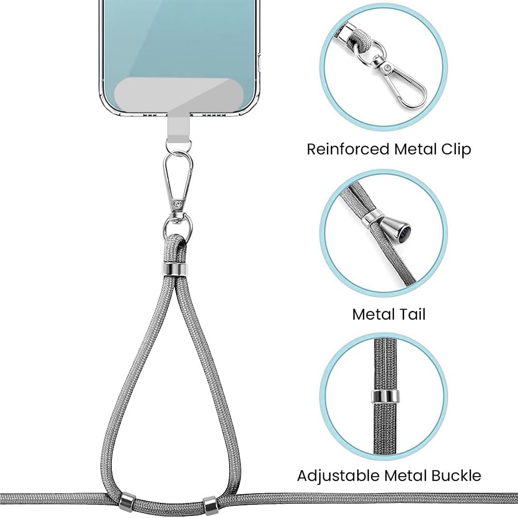 ZORBES Phone Neck Strap for Hands-Free Use with Quick Release Insert and Nylon Sling | 3 PCS Adjustable Lanyard Set