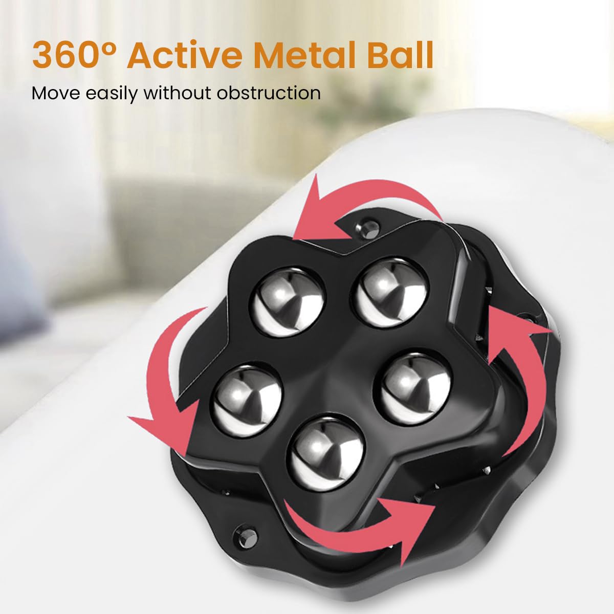 HASTHIP Self Adhesive Caster Wheels for Furniture with Brake Pads and 360° Swivel | 8Pcs Set Supporting 150kg Load