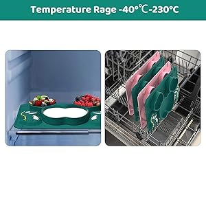 SNOWIE SOFT® Baby Suction Plates for Feeding Silicone Toddler with Deep Divided Kids to Themselves Place Mats Cute Dinosaur Design Bpa Free 1 Count Green 2PCS