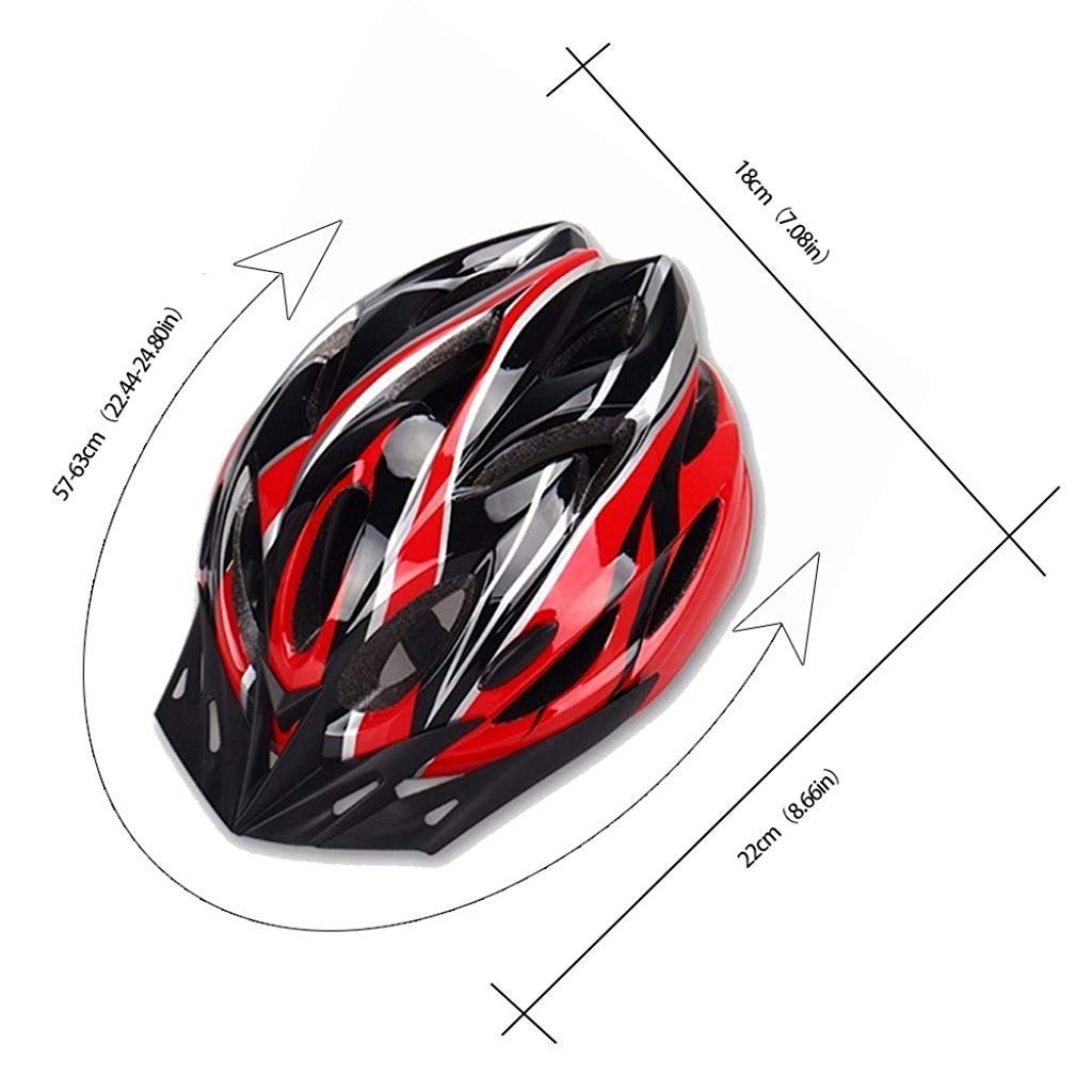 Proberos Bicycle Helmet with Adjustable Lightweight Mountain Bike Racing Helmet for Men and Women (Red)