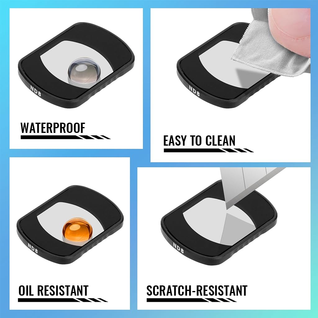 ZORBES Magnetic Polarized Camera Lens for DJI Pocket 3 with 6pcs ND UV CPL Filters | Optical Glass