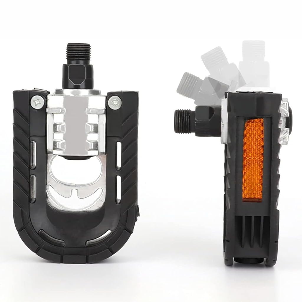 Proberos® 2Pcs Folding Bike Pedals for Kids & Adult Bikes, Replacement Bike Pedals, Safe Night Reflective Bike Pedals Universal Aluminum Alloy Bike Pedals for Folding Bike, Kids Bike, Road Bike