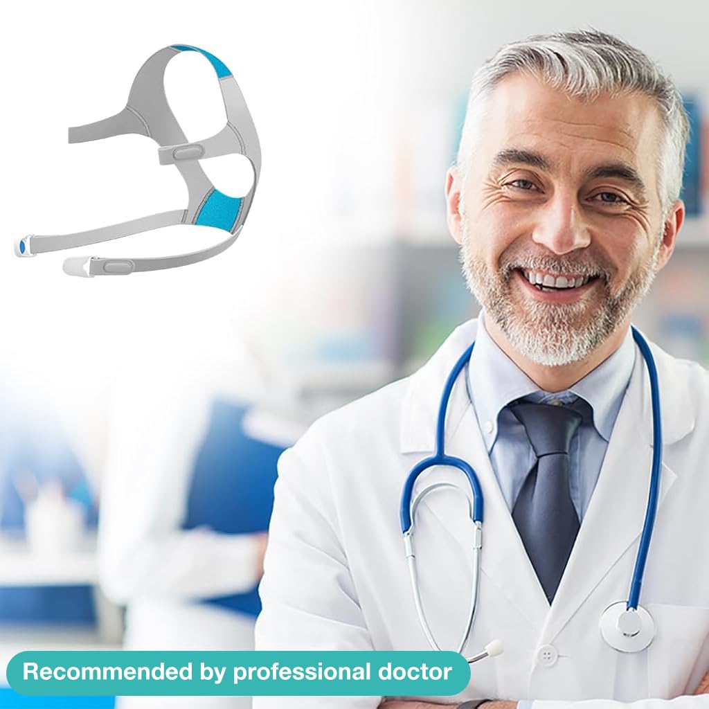 Serplex CPAP Headgear for AirFit and AirTouch F20 featuring Magnetic Buckles and Elastic Straps