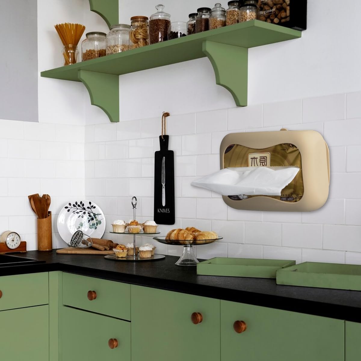 HASTHIP Silicone Suction Cup Tissue Box for Bathroom and Office featuring 160×105×65mm Secure Base | Space-Saving Under Desk Storage