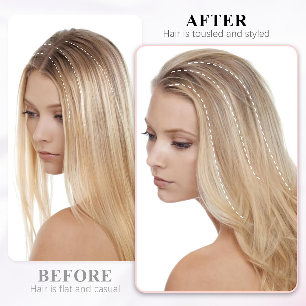 MAYCREATE Hair Volume Clip Set for Instant Root Lift with Dual 6&3 Teeth Design | Light Pink