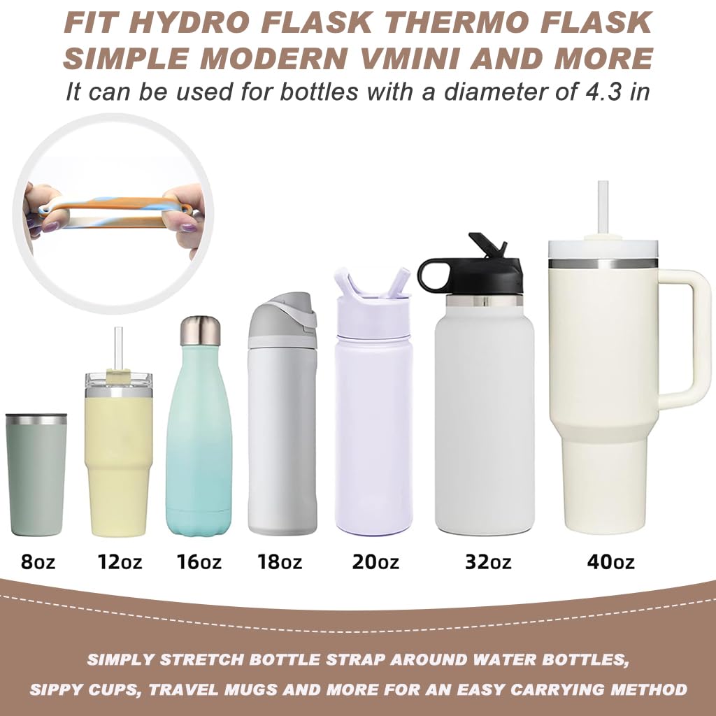 HASTHIP Bottle Lanyard for Travel and Outdoor Use with Quick Release Buckles and Silicone Beads | Fits 8–40oz Water Bottles