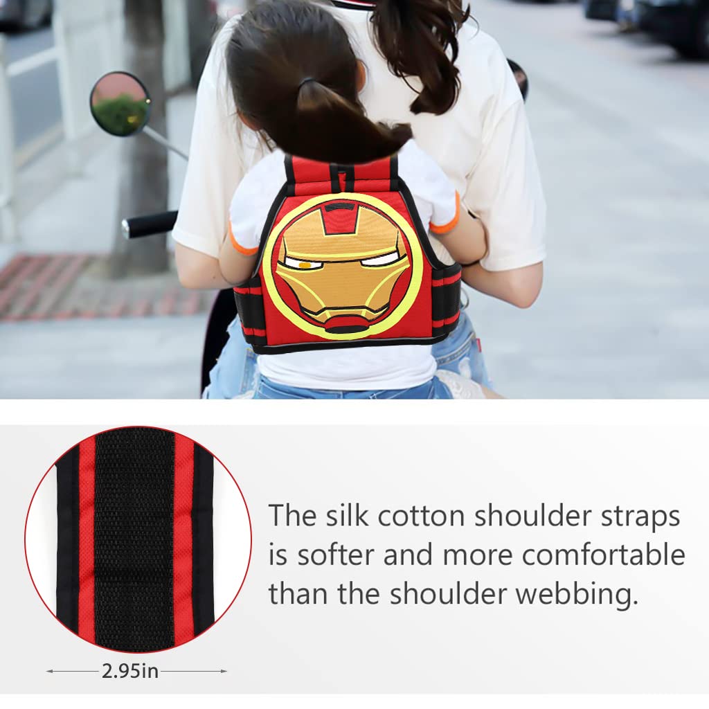 Venzina Safety Harness Belt for Kids Motorcycle Rides with 4 Strap Buckle and Reflective Strips | Adjustable Fit 90 165cm