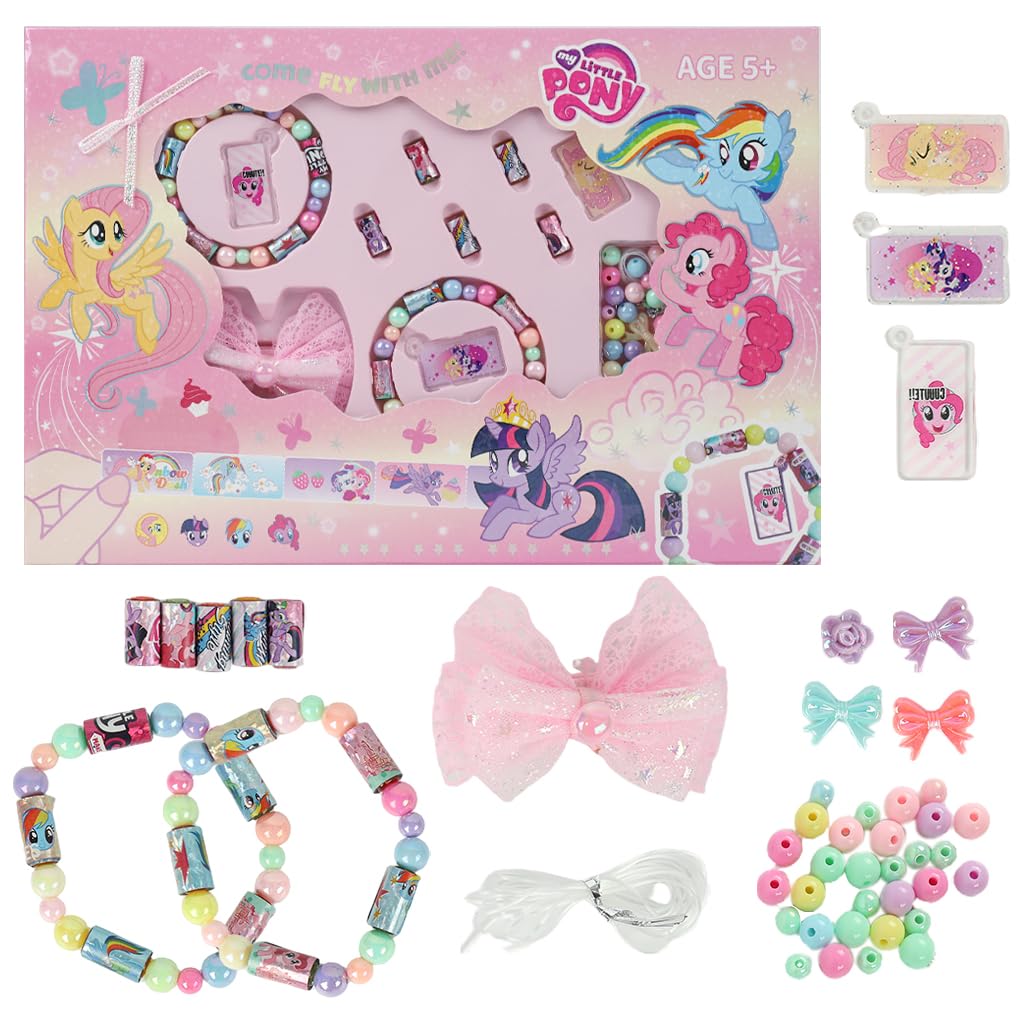 PATPAT DIY Bracelet Making Kit with 150 Sticker Rolls and Spacer Beads for Girls | Fun Craft Gift