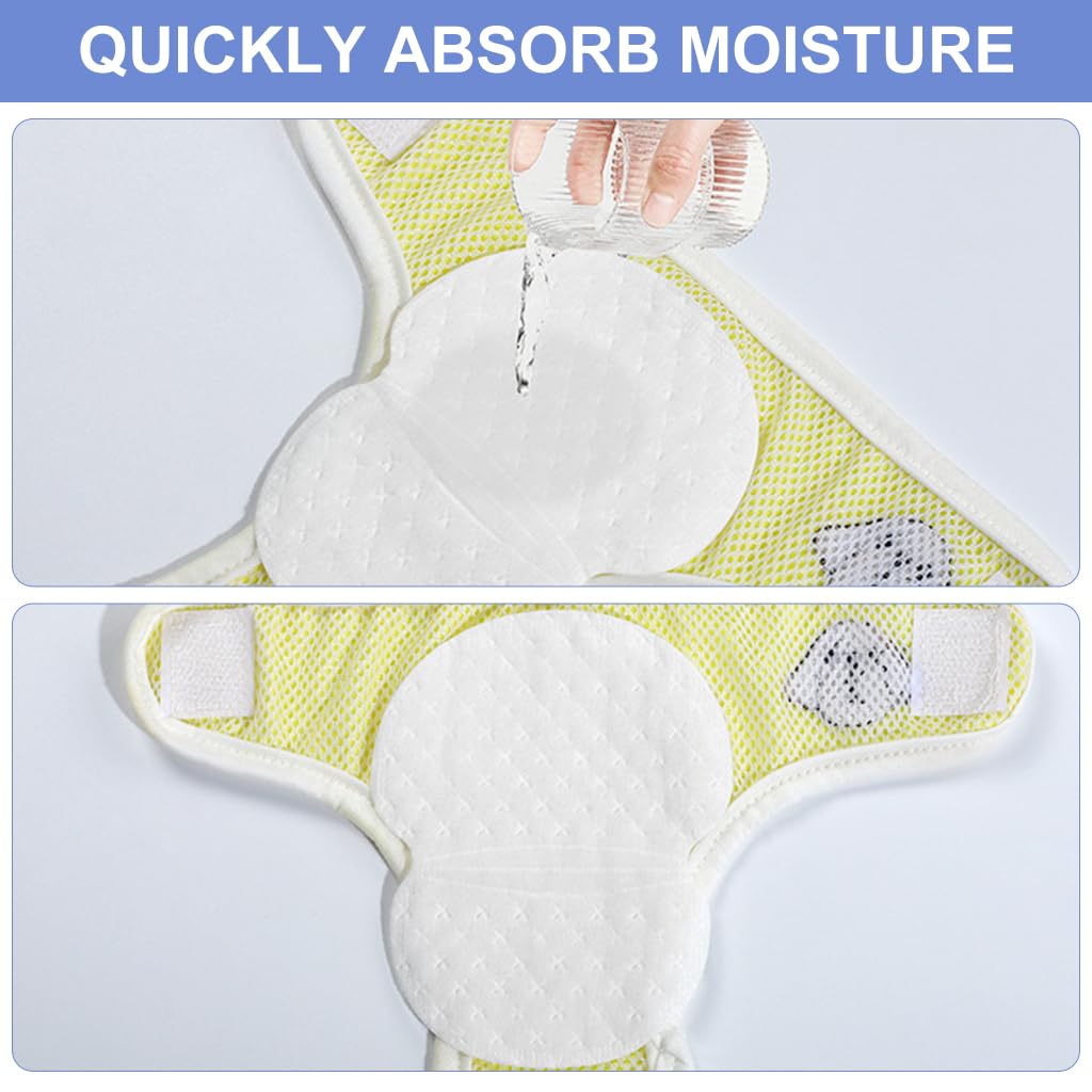Qpets Dog Diaper Liners for Puppies and Seniors with Sticky Backing | 30 Count Breathable Cotton Pads