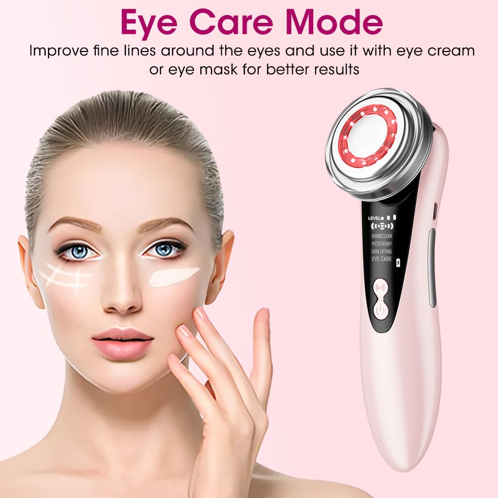 HANNEA Face Cleaning Machine for Deep Pore Cleansing with Red and Blue Light | Microcurrent Anti Wrinkle Massager