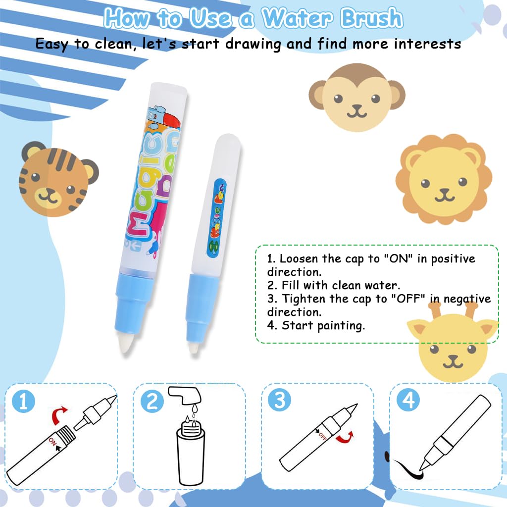 PATPAT Water Doodle Mat for Toddlers with 100 x 75 cm Large Drawing Area | Educational Painting Toy