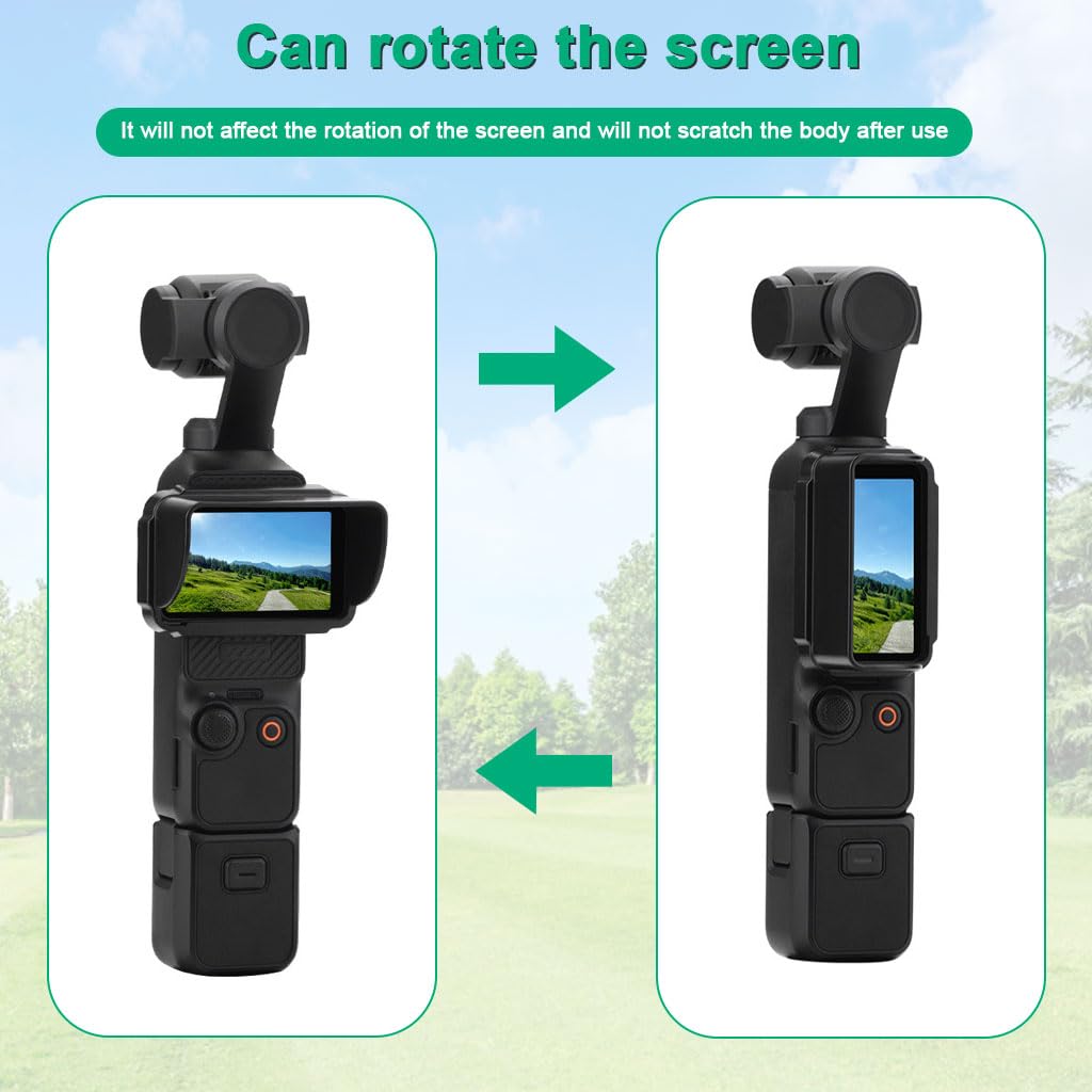 ZORBES Sun Shade for DJI Osmo Pocket 3 featuring Snap On Anti Glare Hood | Outdoor Filming Accessory