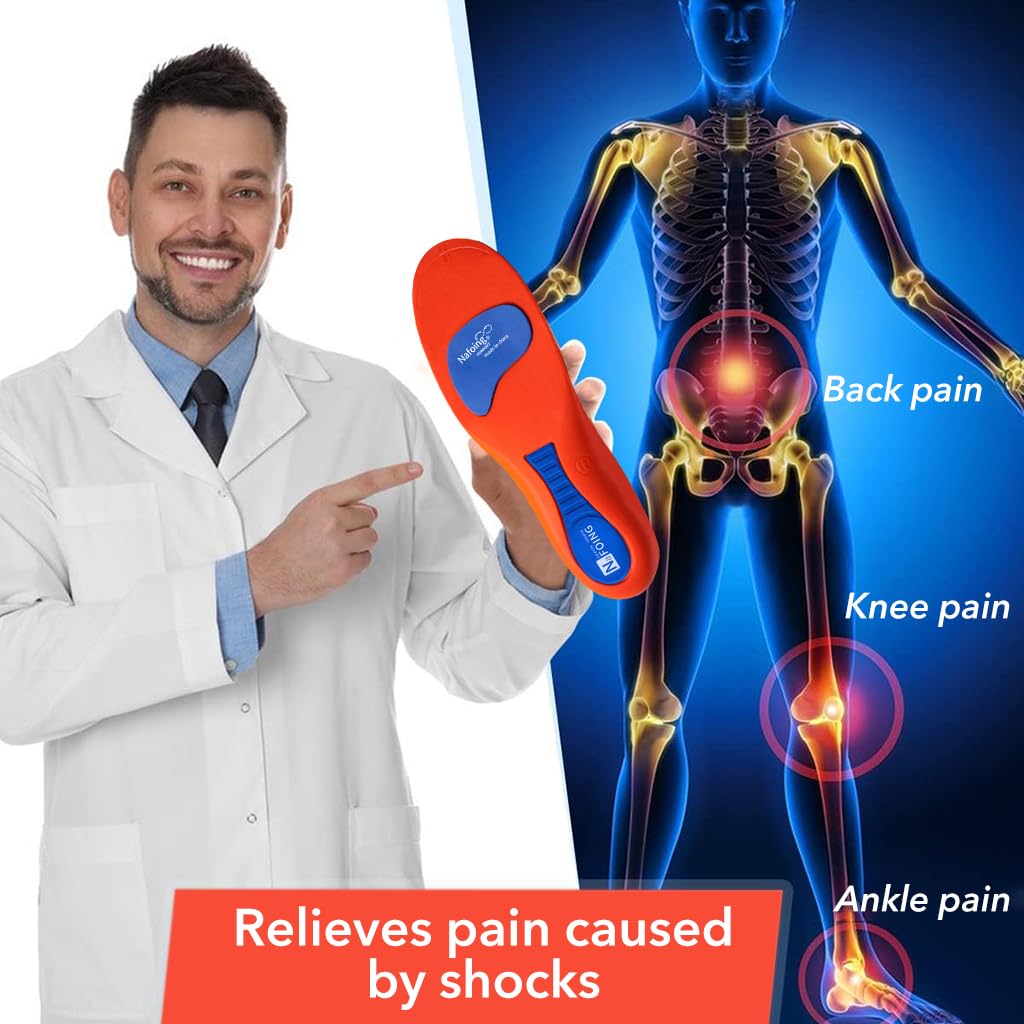 Optifit Insoles for Shoes with Ergonomic Cushion Design and Breathable EVA Material | Fits Size 7-8