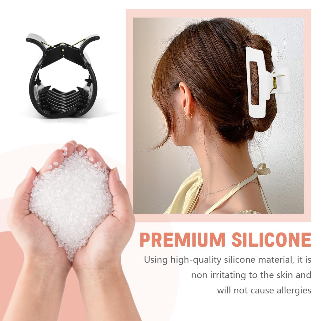 SANNIDHI Claw Clips for Women featuring 4.2 in Flexible Silicone Grip | 2 Pcs Set