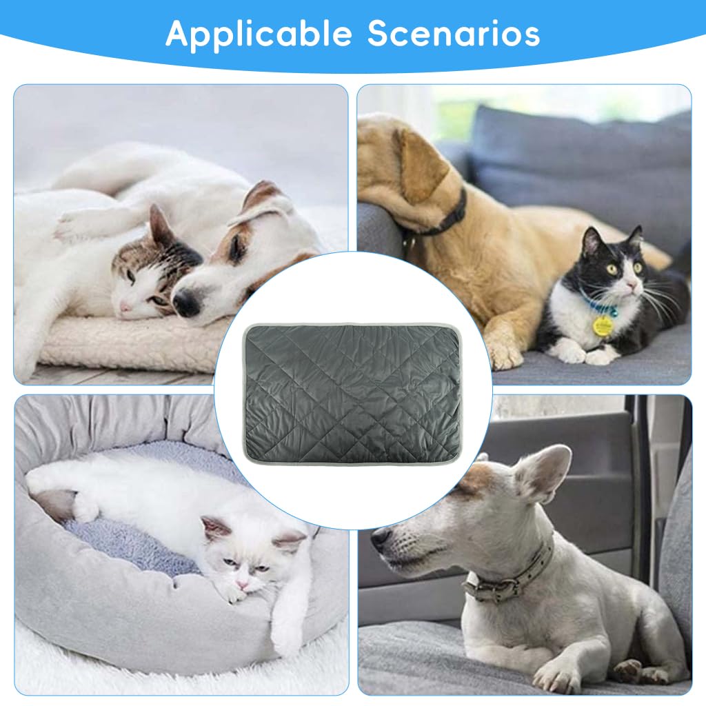 Qpets Thermal Pet Heating Pad for Beds and Crates with Anti Slip Bottom and Soft Fleece 72x115cm
