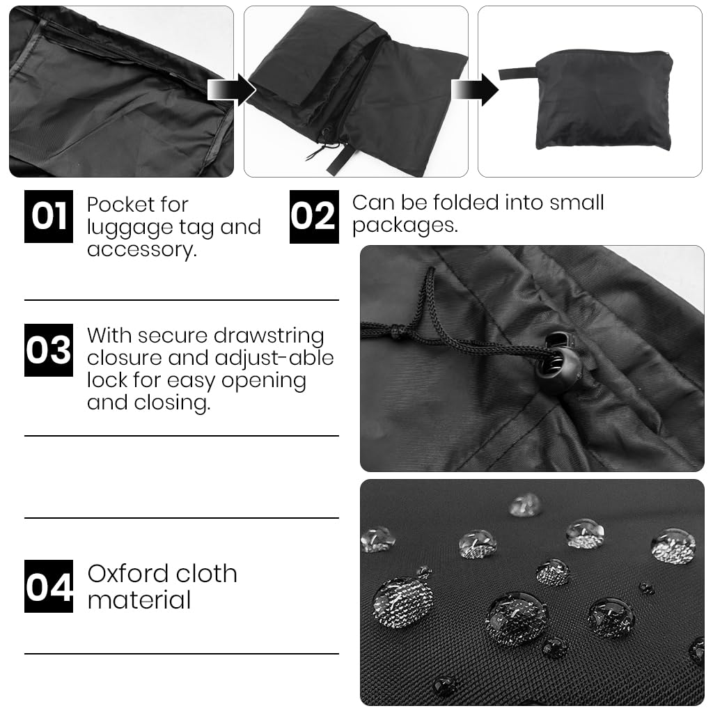 SNOWIE SOFT Travel Bag for Folding Baby Stroller 114x39cm with Drawstring Closure | Waterproof 600D Oxford Storage for Pram and Car Seat