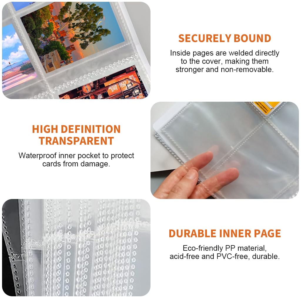 PATPAT Trading Card Holder with 540 Pockets and Snap Button Closure | Double Sided PP Organizer