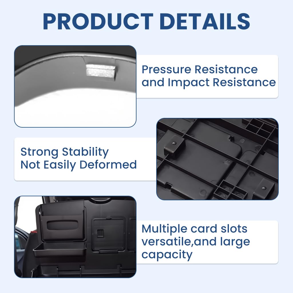 ZIBUYU Car Folding Table for Backseat Use with Adjustable Height & Angle | 34x20x3.5cm ABS Tray