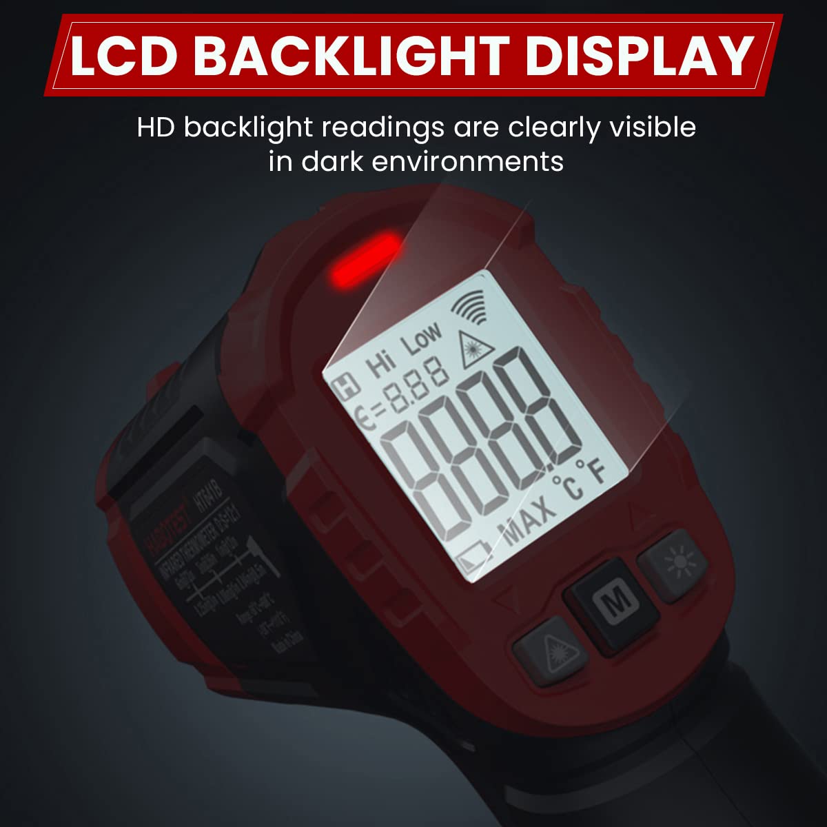 Serplex Infrared Thermometer for Cooking and Industrial Use with LCD Display | Measures -50°C to 400°C