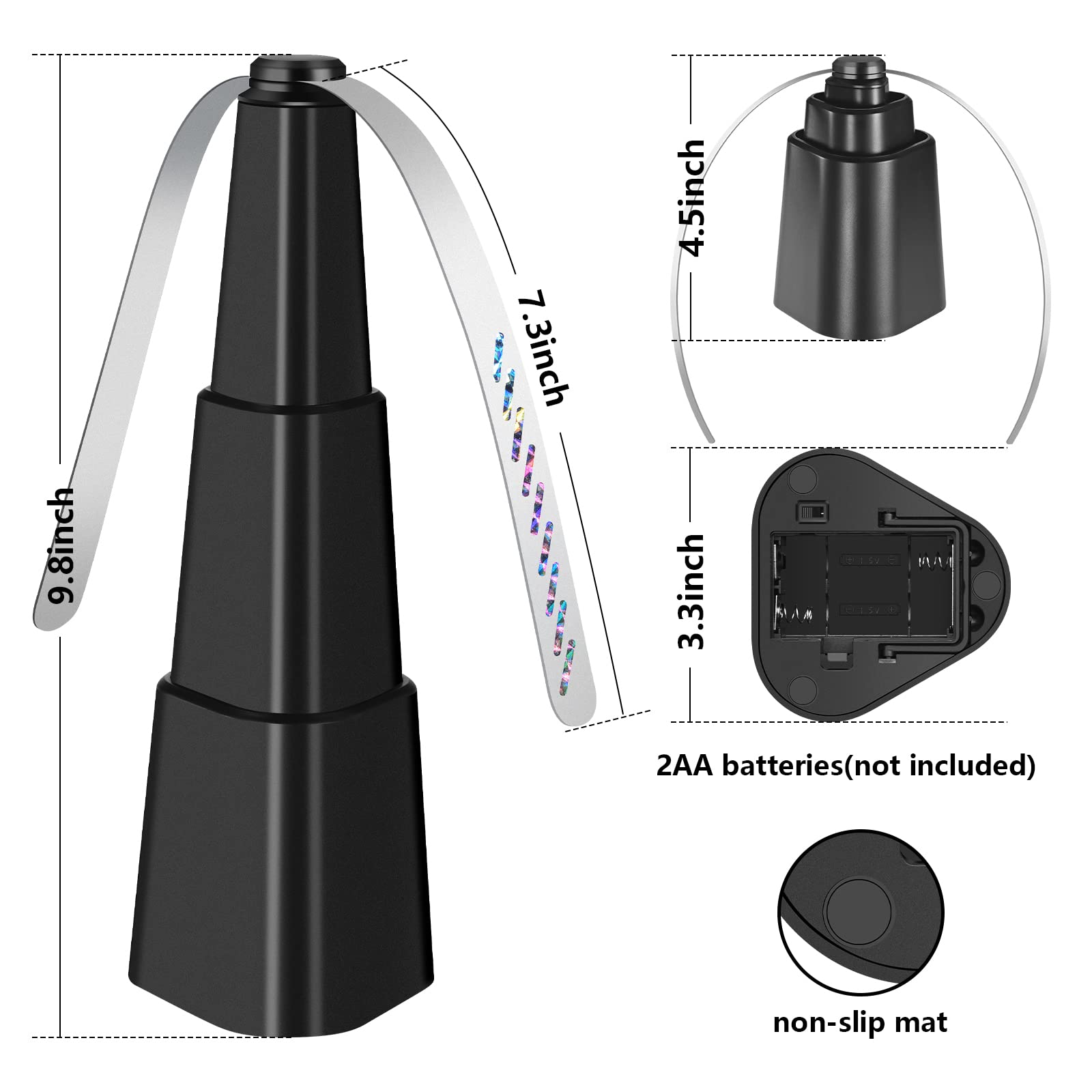 HASTHIP Fly Fans for Tables with Retractable Holographic Blades for Indoor and Outdoor Dining