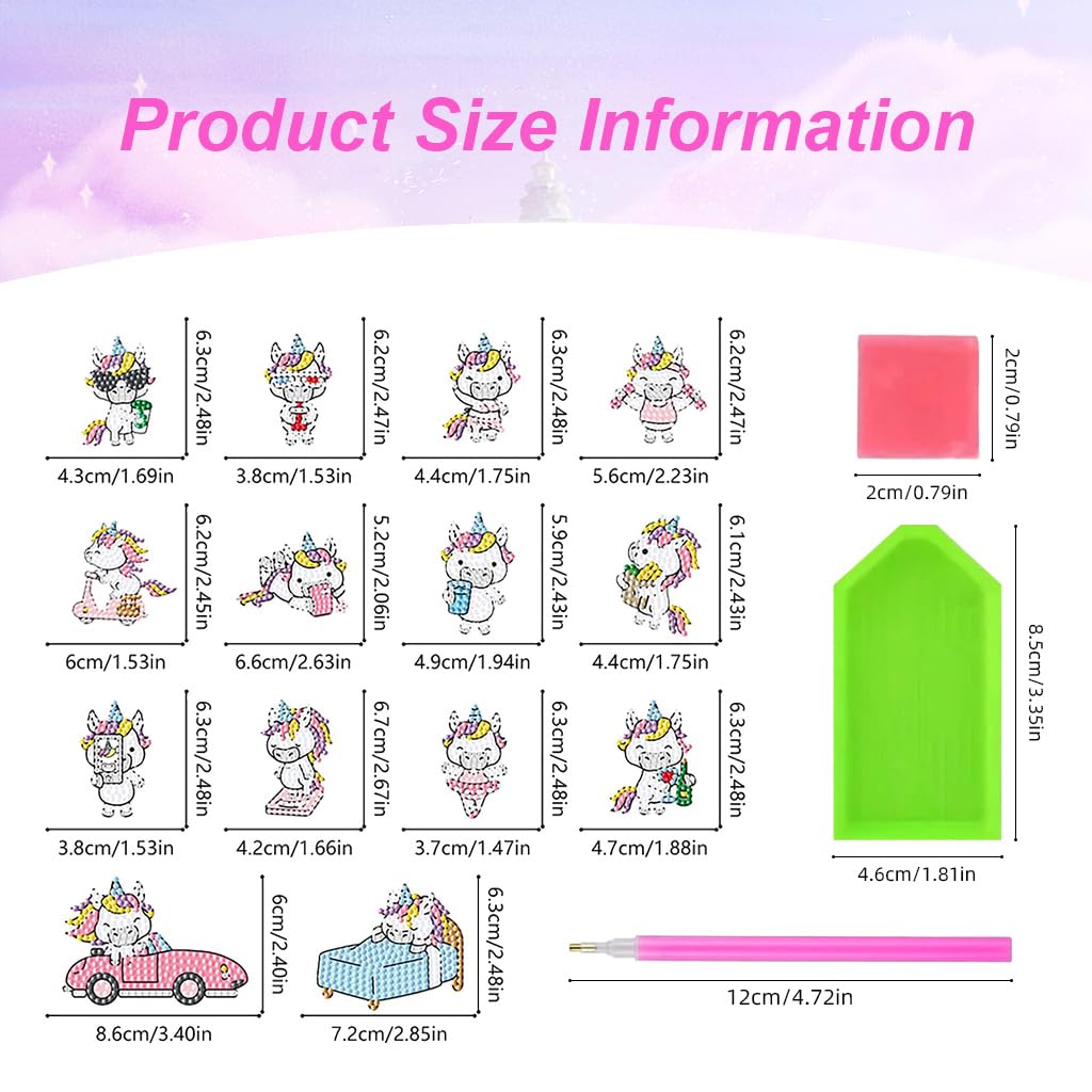 PATPAT Kids Diamond Art Stickers Kit for Creative DIY Crafts with Self-Adhesive PVC | Fun Gift for Girls Ages 8–12