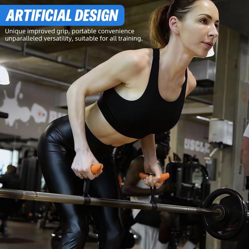 Proberos Gym Hand Grips for Pull Ups and Rows with Bullhorn Design & Nylon Straps | 2PCS Set