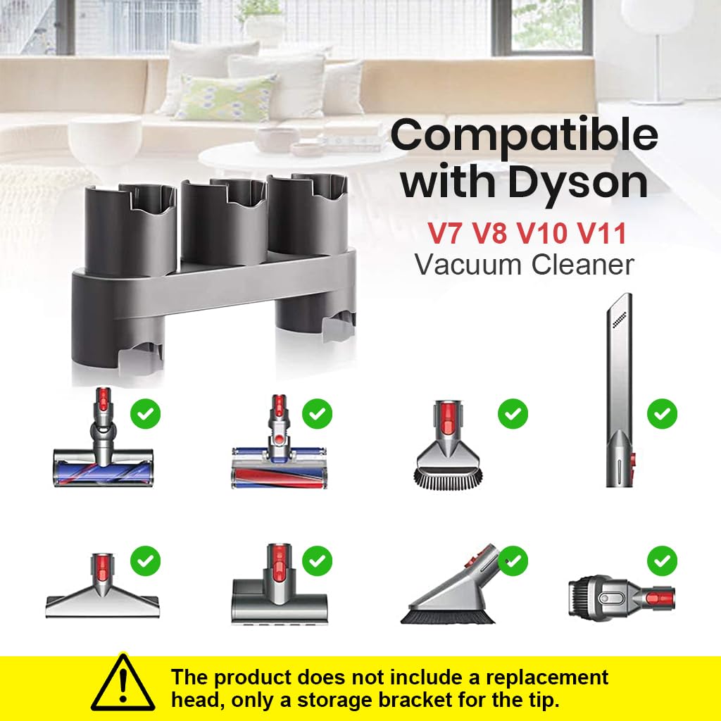 Verilux Accessory Holder for Dyson V6 V7 V8 V10 V11 featuring ABS Wall Mount | 2PCS Nail‑Free Organizer