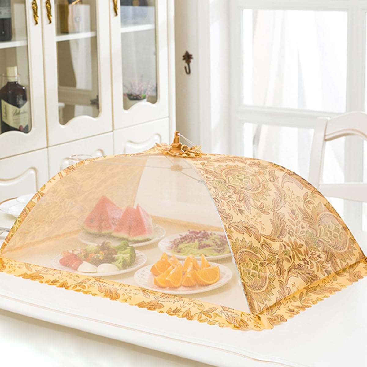 Supvox Food Cover for Kitchen and Picnic with Pop Up Mesh Design 19.69x27.56 in | Keeps Food Fresh