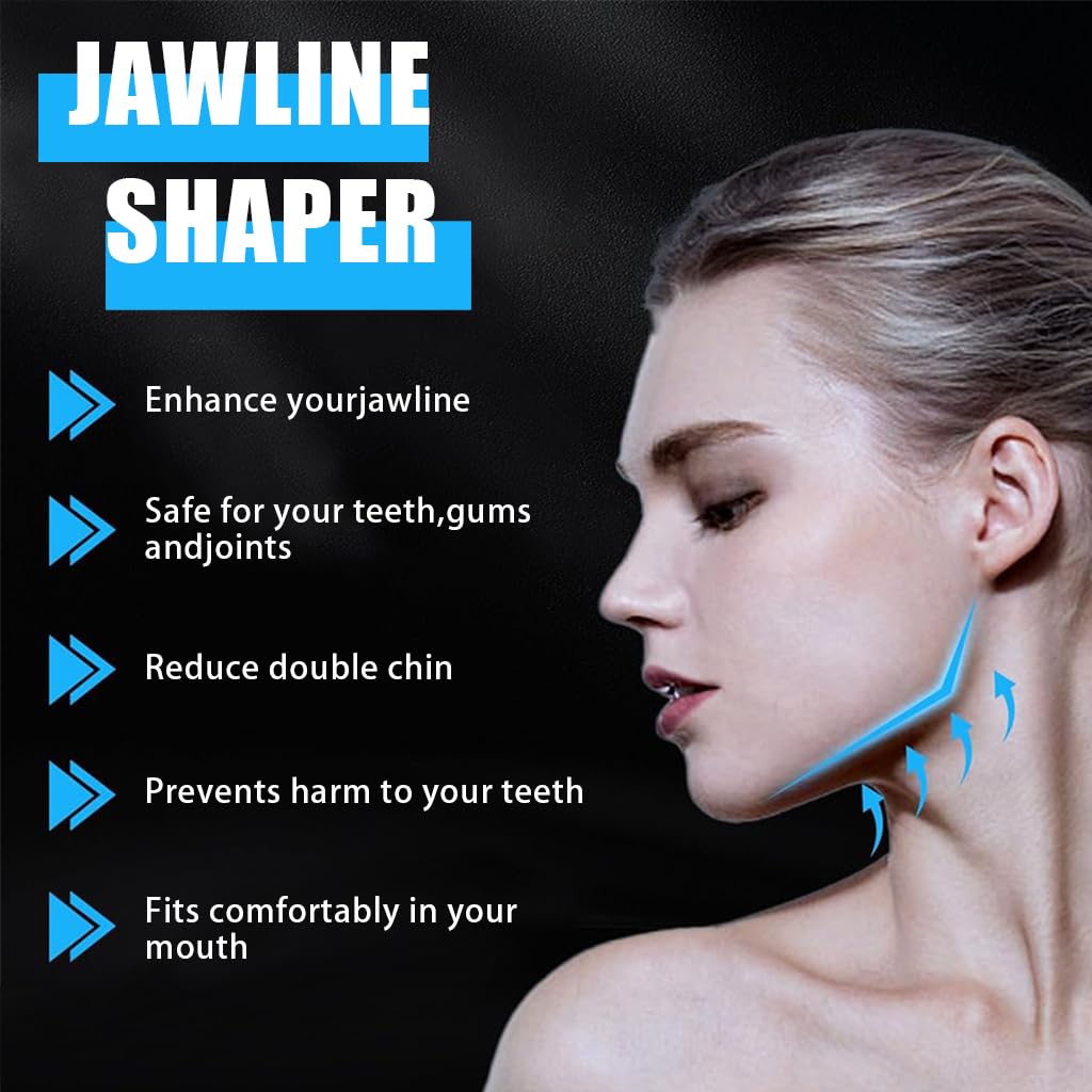 MAYCREATE Jawline Exerciser for Men and Women with 3pcs 40/50/60lbs Food‑Grade Silicone | Slim and Tone Face Muscles